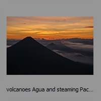 volcanoes Agua and steaming Pacaya